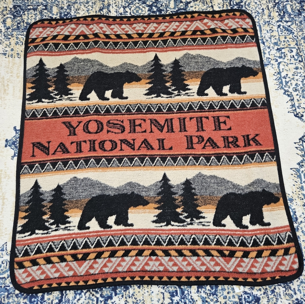 Vintage Earth Rags Yosemite National Park Blanket 60x52